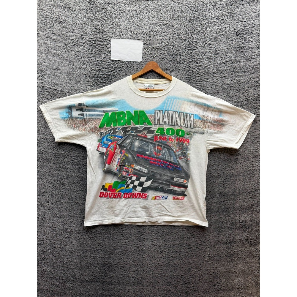 Vintage 1999 Nascar AOP MBNA Platinum 400 Dover Downs Monster Mile T-Shirt XL